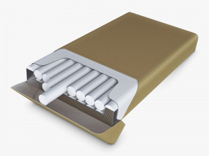 Cigarettes Pack Super Slims Opened M 1 3D 模型