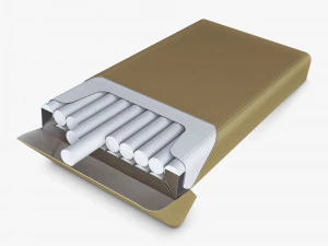 Cigarettes Pack Super Slims Opened M 1 3D Model