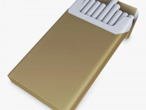 Cigarettes Pack Super Slims Opened M 1 3D Model