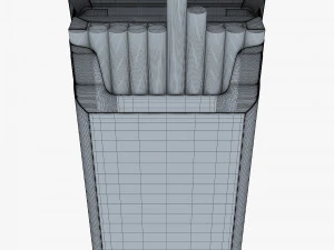 Cigarettes Pack Super Slims Opened M 1 3D Model