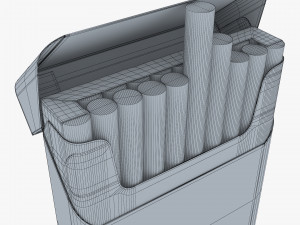 Cigarettes Pack Super Slims Opened M 1 3D 模型