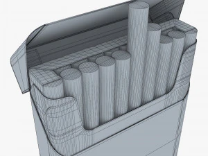 Cigarettes Pack Super Slims Opened M 1 3D Model