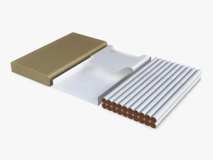Cigarettes Pack Super Slims Closed M 1 3D Model