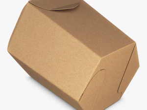 Package Cardboard Hexagon Petal Box M 1 3D Model