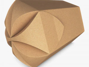 Package Cardboard Hexagon Petal Box M 1 3D Model