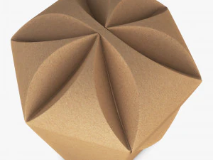 Package Cardboard Hexagon Petal Box M 1 3D Model