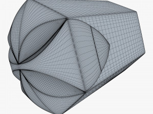 Package Cardboard Hexagon Petal Box M 1 3D-Modell