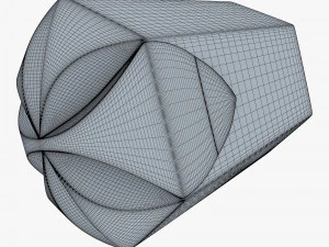 Package Cardboard Hexagon Petal Box M 1 3D Model