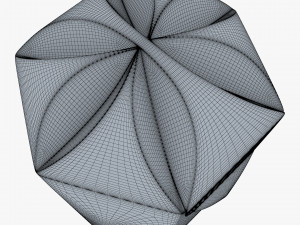 Package Cardboard Hexagon Petal Box M 1 3D-Modell