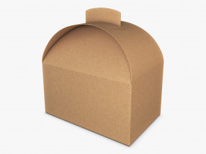 Package Cardboard Treat Box M 1 3D Model
