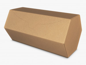 Package Cardboard Hexagon Box M 1 3D-Modell