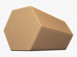 Package Cardboard Hexagon Box M 1 3D Model