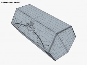 Package Cardboard Hexagon Box M 1 3D Model