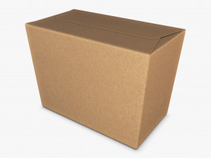 Package Cardboard Trapezoid Box M 1 3D-Modell