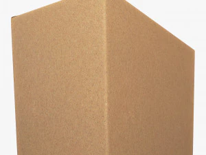 Package Cardboard Trapezoid Box M 1 3D Model