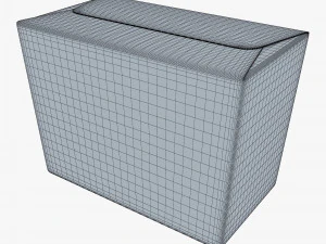 Package Cardboard Trapezoid Box M 1 3D Model