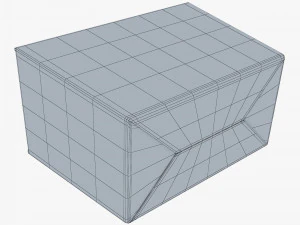 Package Cardboard Trapezoid Box M 1 3D Model
