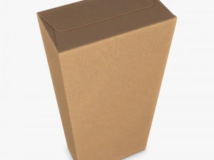 Package Cardboard Trapezoid Box M 2 3D Model
