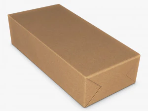 Package Cardboard Trapezoid Box M 2 3D Model