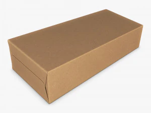 Package Cardboard Trapezoid Box M 2 3D Model
