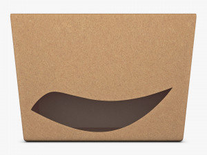 Package Cardboard Trapezoid Box With Window M 1 3D Model