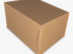 Package Cardboard Trapezoid Box With Window M 1 3D Model