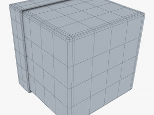 Package Cardboard Box M 2 3D 모델
