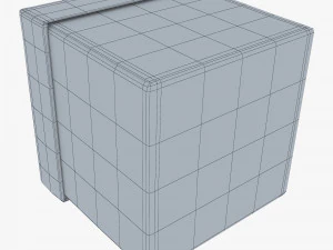 Package Cardboard Box M 2 3D Model