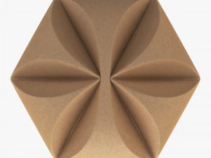 Package Cardboard Hexagon Petal Box M 2 3D Model