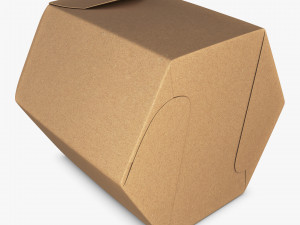 Package Cardboard Hexagon Petal Box M 2 3D Model