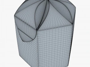 Package Cardboard Hexagon Petal Box M 2 3D Model