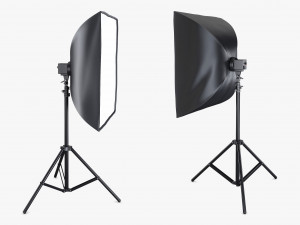 Studio Softbox Light M 1 3D-Modell