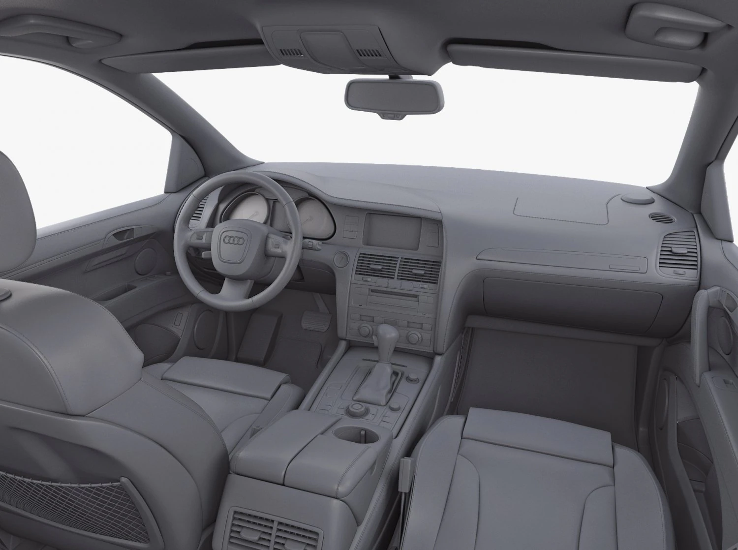 Interior Audi Q7 2005-2015 M 1 3D Model .c4d .max .obj .3ds .fbx .stl .blend 