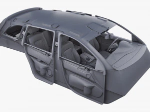 Interior Audi Q7 2005-2015 M 1 3D Model