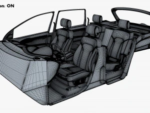 Interior Audi Q7 2005-2015 M 1 3D Model