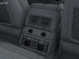 Interior Audi Q7 2005-2015 M 1 3D Model