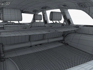 Interior Audi Q7 2005-2015 M 1 3D Model