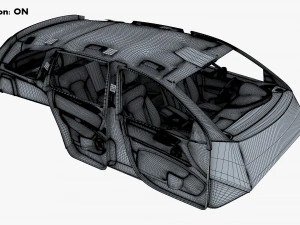 Interior Audi Q7 2005-2015 M 1 3D Model