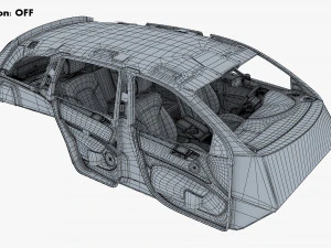 Interior Audi Q7 2005-2015 M 1 3D Model