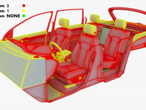 Interior Audi Q7 2005-2015 M 1 3D Model