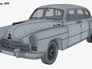 GAZ 12 ZIM 1949-1959 Simple Interior M 1 3D-Modell