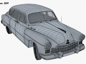 GAZ 12 ZIM 1949-1959 Simple Interior M 1 3D-Modell