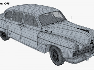 GAZ 12 ZIM 1949-1959 Simple Interior M 1 3D-Modell