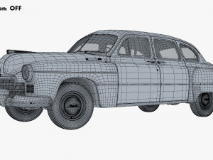 GAZ 12 ZIM 1949-1959 Simple Interior M 1 3D-Modell