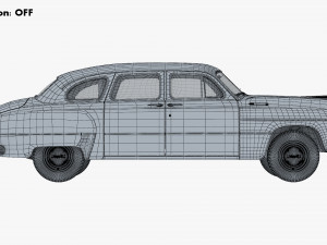 GAZ 12 ZIM 1949-1959 Simple Interior M 1 3D-Modell