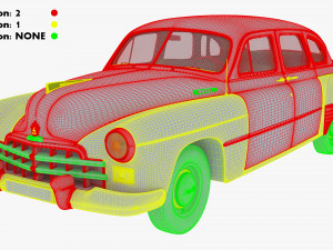 GAZ 12 ZIM 1949-1959 Simple Interior M 1 3D-Modell