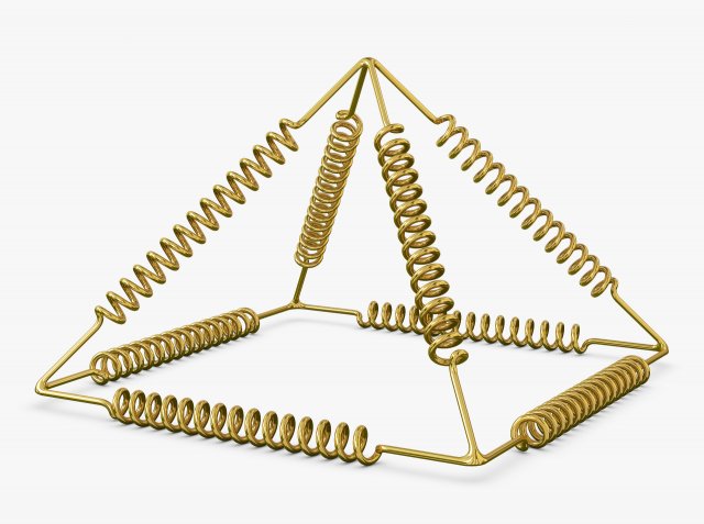 Golden Pyramid Yu Shynsye 15x15x105 M 1 3Dモデル .c4d .max .obj .3ds .fbx .stl .blend 