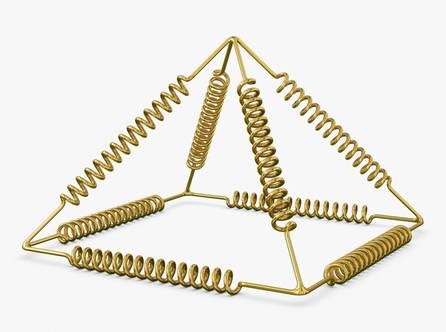 Golden Pyramid Yu Shynsye 15x15x105 M 1 3D Model .c4d .max .obj .3ds .fbx .stl .blend 