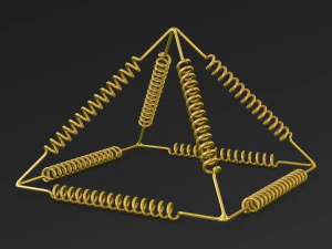 Golden Pyramid Yu Shynsye 15x15x105 M 1 3D Model