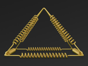Golden Pyramid Yu Shynsye 15x15x105 M 1 3Dモデル